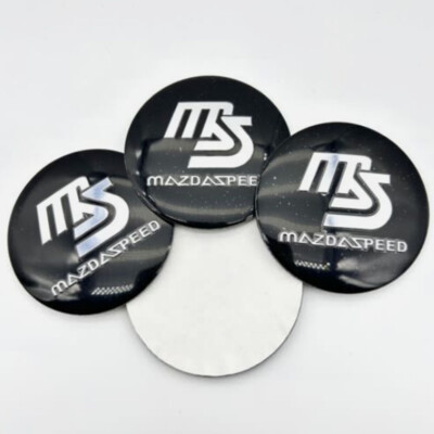 4x 56mm Für Mazda MS MAZDASPEED Felgendeckel Nabenkappen Emblem Aufkleber Auto