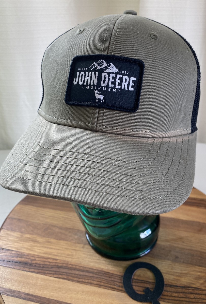 JOHN DEERE EQUIPMENT OD GREEN & BLACK SNAPBACK HAT. GUC. Q | eBay