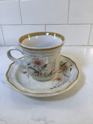 3-Mikasa EB805 Garden Club FIELD BOUQUET Pink Floral - Coffee/Tea Cup and Saucer - Picture 2 of 18