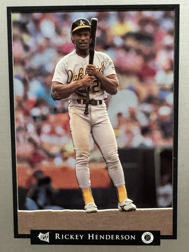 1994 SuperSlam Sports Rickey Henderson Oakland A’s #53 Premier Edition Print - Image 2 of 4