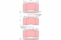 Bremsbelagsatz Scheibenbremse Trw GDB1603 FüR Alfa Lancia Kappa 147 Gt 166 156