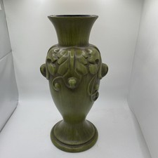 Haeger Vintage Avocado Green Footed Vase/Planter Made In USA 1960’S-70’S 12 In