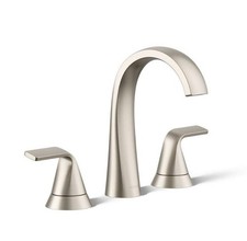 KOHLER Cursiva 8 in. Widespre 2 Handed Bathroom Faucet in Vibrant Brushed Nickel