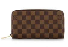 Louis Vuitton Damier Ebene Canvas Zippy Zip Around Long Wallet