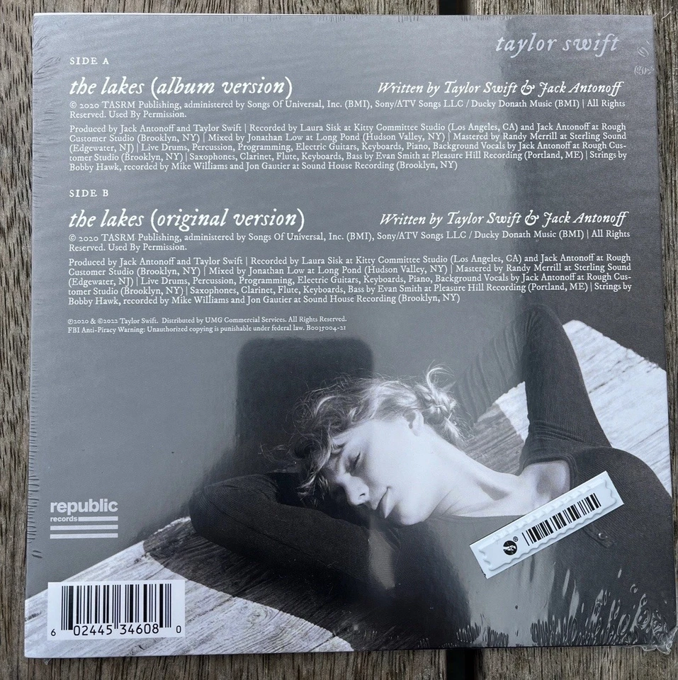 Taylor Swift The Lakes RSD 2022- Please Read Description - Image 2 of 2