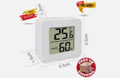 Digitales LCD Raumthermometer Hygrometer | Innentemperatur & Luftfeuchtigkeit Messgerät