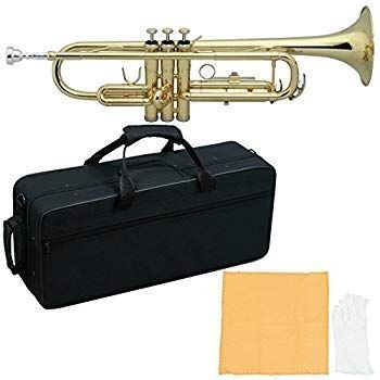 [Used] MAXTONE wind instrument set trumpet B tube gold lacquer finish TT-104L