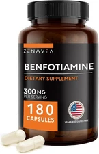 Zenavea Benfotiamine 300mg (1:10) b1 - 180 Caps (6 Months) for blood sugar reg
