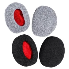 Grevosea 2 Pairs Ear Muffs for Winter, Bandless Unisex L for Men Black, Gray
