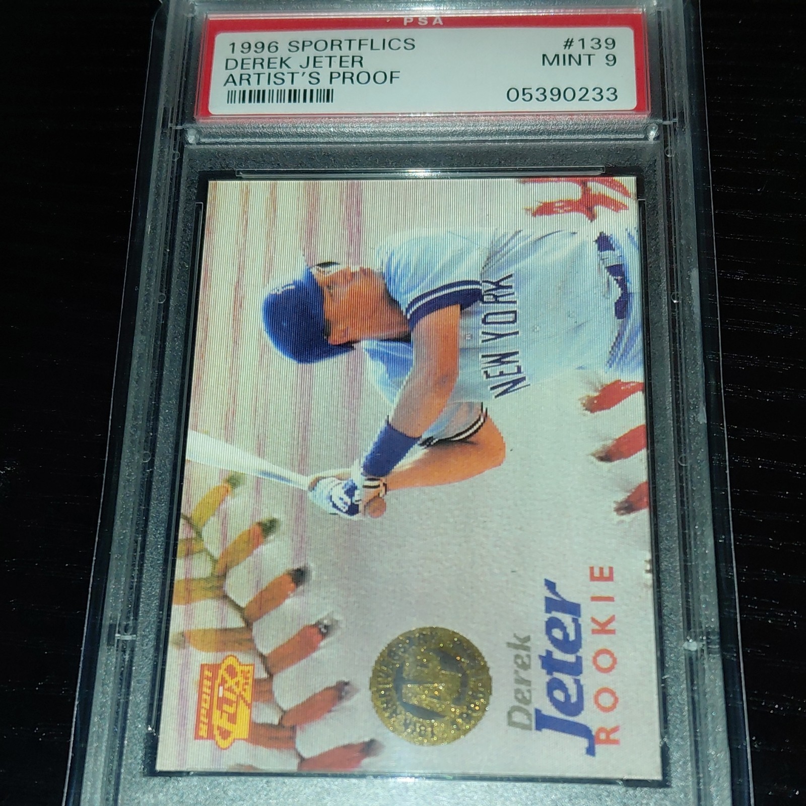 Sportflics 1996 Derek Jeter Yankees RC Artist's Proof #139 PSA 9