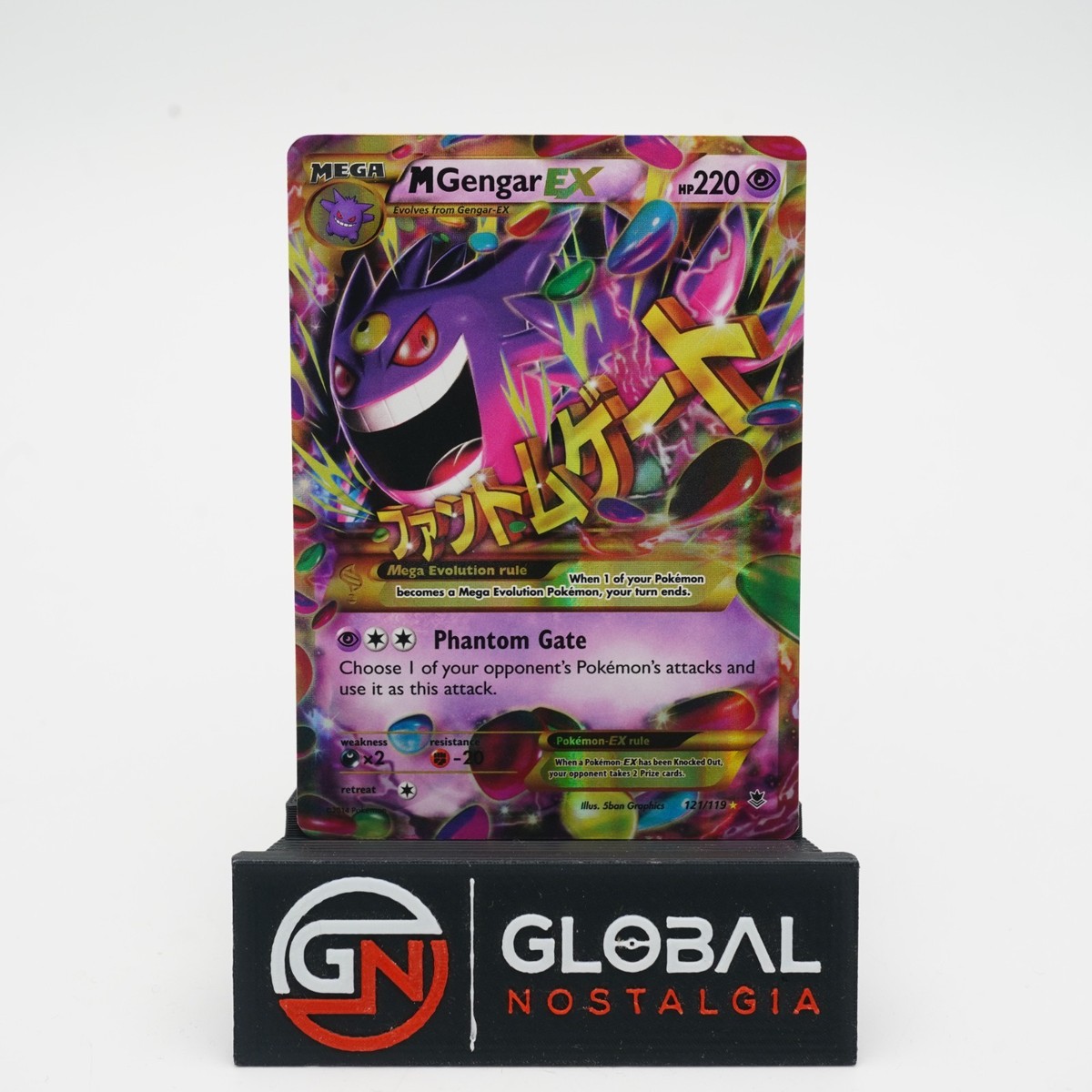 Mega Gengar Ex #121 Phantom Forces Holo Rare Pokemon XY 2014 LP+