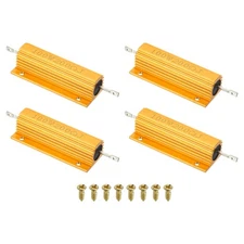 100W 200 Ohm Aluminum Shell Resistor Housing Resistor with Screws 4Set