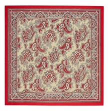 Red Paisley Wild Rag Scarf Satin 34 Inch Western Scarf Cowgirl Bandana Large Squ