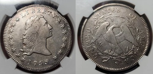 1795 Flowing Hair Dollar $1 2 Leaves NGC VF 35