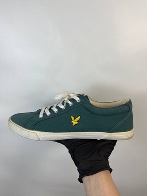 Lyle & Scott Green Canvas Sneakers Shoes Size 44