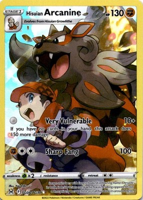 Hisuian Arcanine Ultra Rare SWSH11: Lost Origin Trainer Gallery TG08/TG30 NM