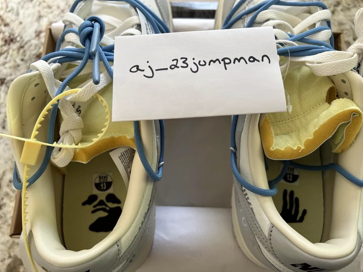 OFF WHITE X NIKE Taglia 13 Uomo Nike x Off White Dunk Low Lotto 05 di 50