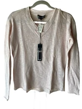 Michael Stars linen Blend v-neck  Sweater for Women, Whisper - Size XS