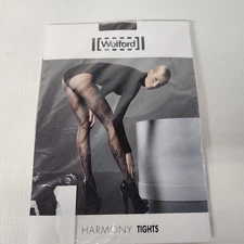 Wolford Tights Mocha Extra Small Harmony Pattern Zig Zag Back Seam New