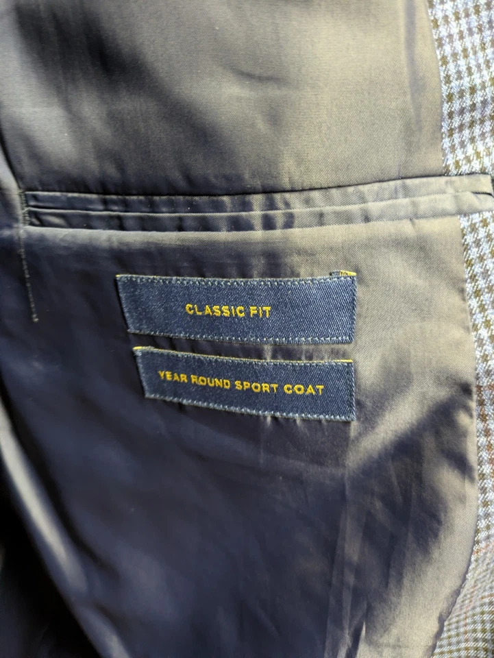Blazer Stafford Hombre 54BL Azul Viaje Grande Alto 2 Botones Todo el Año Abrigo Deportivo Foto 4 de 4