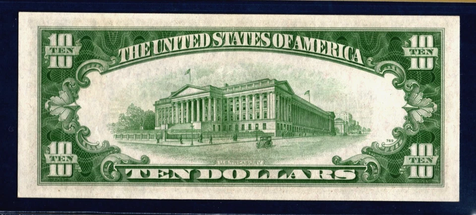 1934 A💲10  S/C   NORTH AFRICA   🌟 STAR NOTE 🌟 Fr-2309*    PCGS  50 - Image 4 of 4