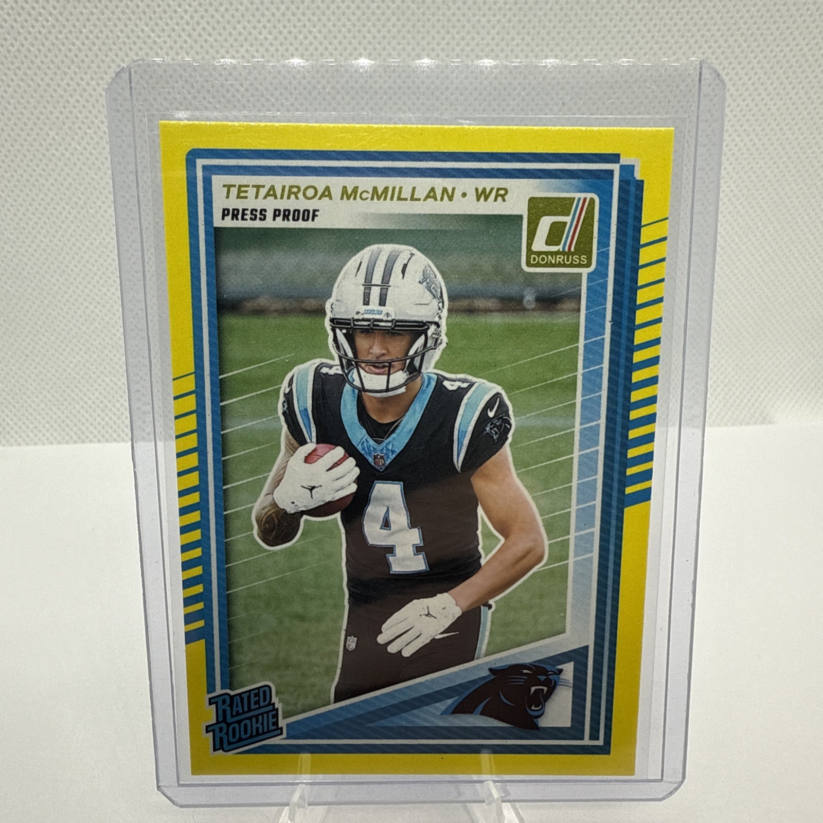 2025 Panini Donruss - Tetairoa McMillan Yellow Press Proof Rated Rookie - #314