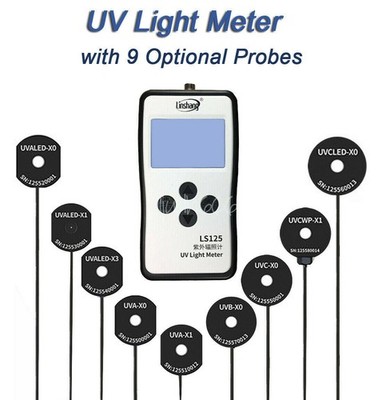 New LS125 Multiple probe UV light meter UV intensity ultraviolet radiatio meter