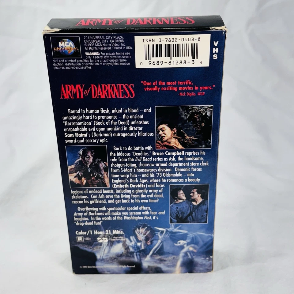 Army of Darkness (VHS, 1993) Foto 2 de 4