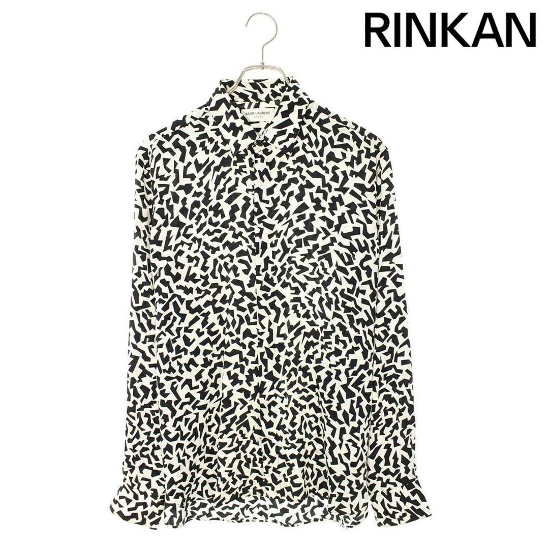 Saint Laurent Paris 646850 Y2D14 camicia manica lunga seta stampata uomo 38 usata 192