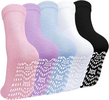 Non Slip Socks for Women: Non Skid Grip Socks for Elderly Hospital Non Binding