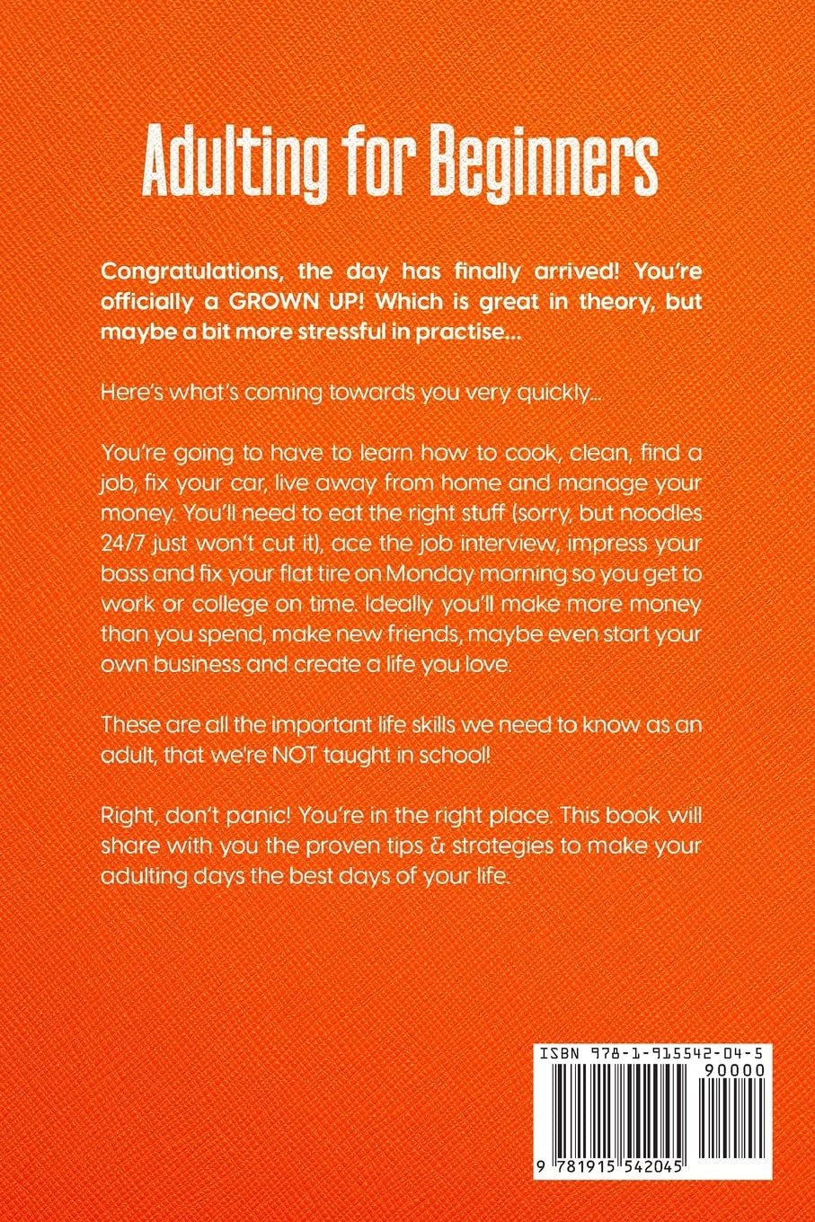 Adulting for Beginners - Life Skills for Adult Children, Teens, High School and