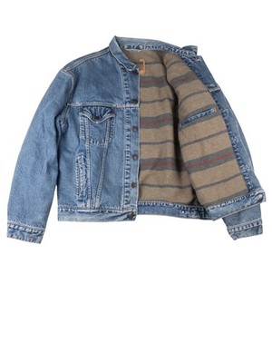 RARE Levi's Levi Strauss 70605 02 XL Blanket Trucker Denim Jacket Blue Work Wear