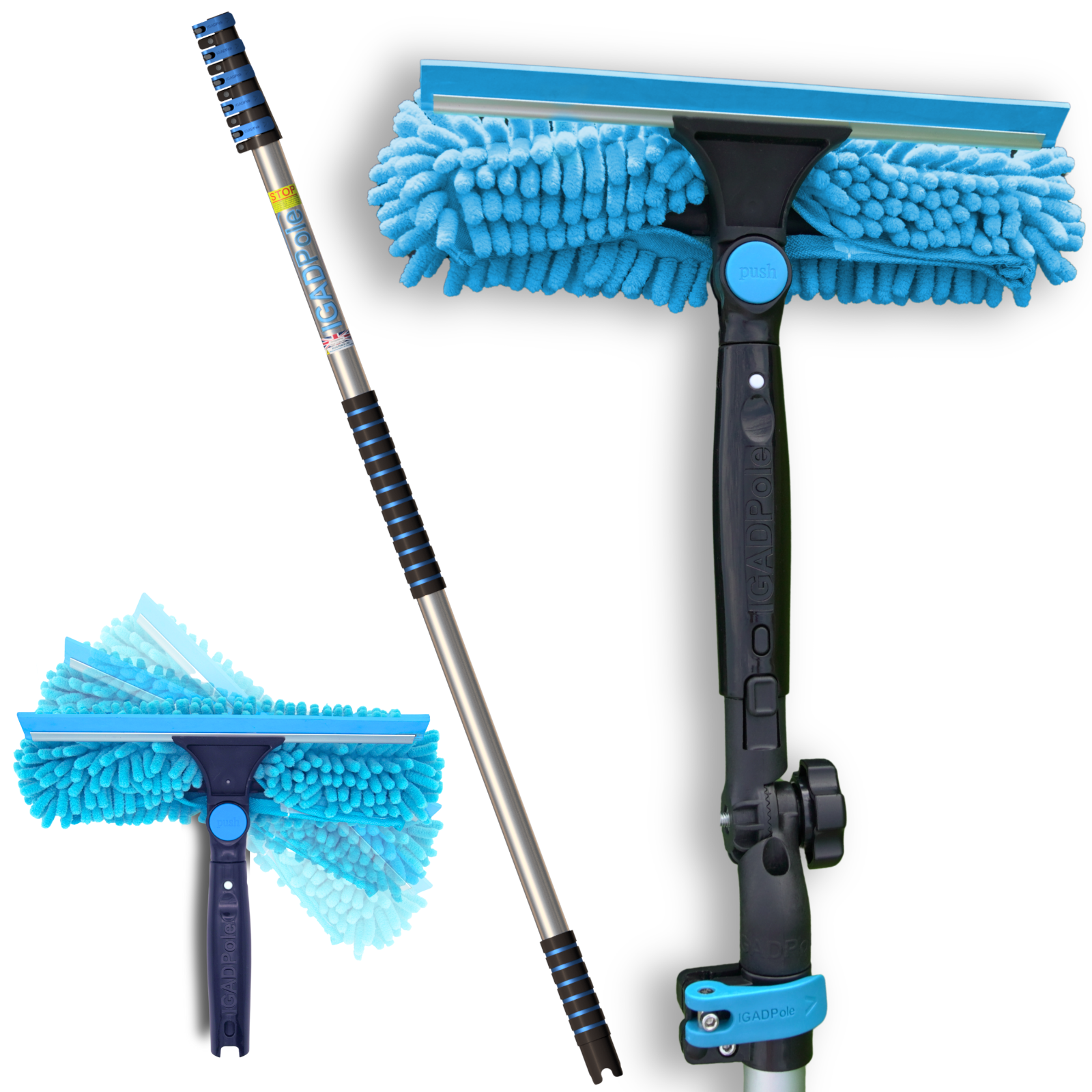 IGAD Pole 6m (20ft) Window Squeegee Cleaning Kit, Extension Pole & 25cm Squeegee