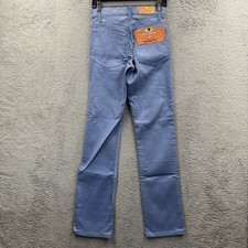 Vintage Levis Blue 519 Cords Corduroy Pants Size 28x32 80s 1983 Western Slim