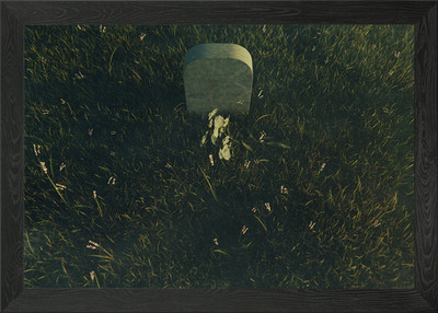 Friedhofsszene 3 gerahmtes Wandbild Poster Leinwanddruck Bild