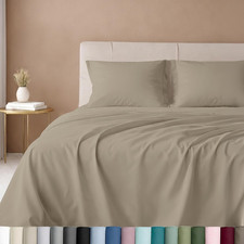 Queen Size Sheet Set - 100 Cotton, Luxury 600 Thread Count Deep Pocket Queen Sh