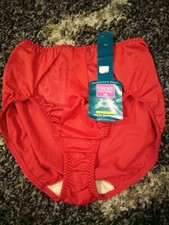 NWT Hanes Her Way "Simply Striking" Red Silky Soft Brief Panties XL