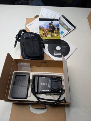 Sony Cyber-shot DSC-HX5V 10.2MP Digital Camera - Black In Box + Manuals + Case