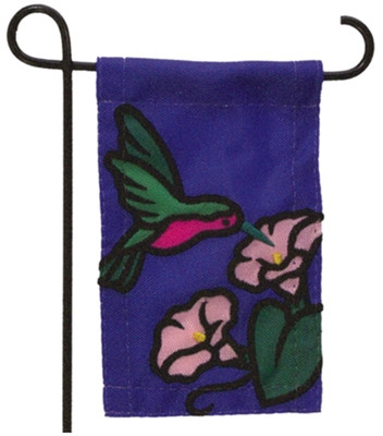 MINI GARDEN FLAG FOR FLOWER POT - HUMMINGBIRD - JEANE'S THINGS