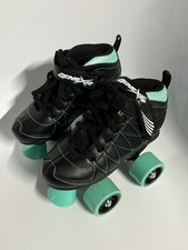 Lenexa Hoopla Quad Roller Skates Black Teal Youth 1