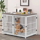 Heavy Duty Dog Crate Furniture Wooden Dog Kennel Cage End Table Living Room Deco