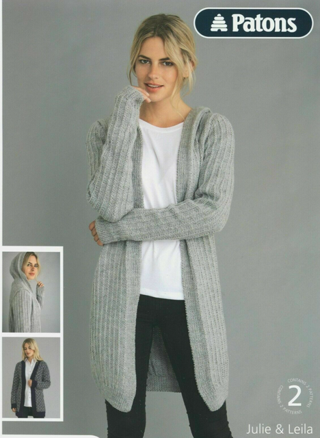 Patons Knitting Pattern Long Cardigan 