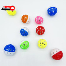 10Pcs Colorful Hollow Bell Balls Parrot Toy for Birds Cats Cockatiels 3.8cm