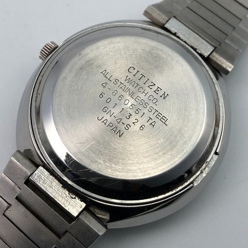 De colección 1976 Citizen Crystron Cuarzo Banda Original Esfera Azul Japón #1974 - Imagen 12 de 16