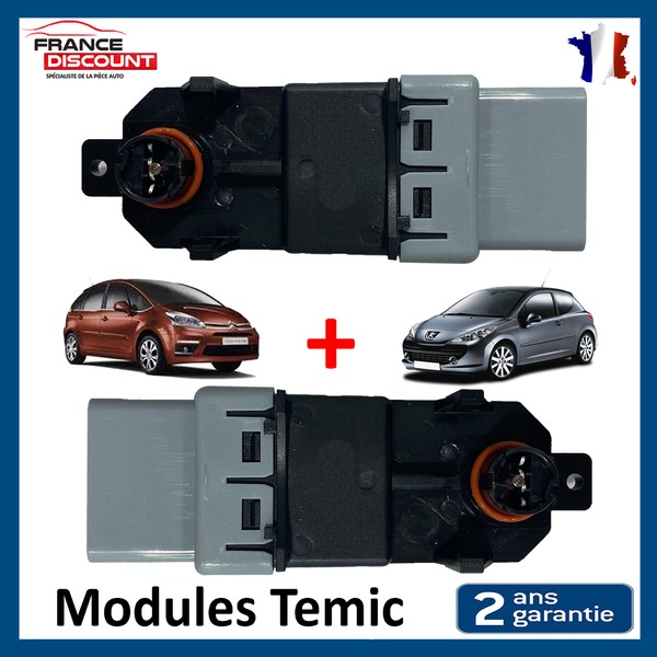 2X GehäUse Modul Komfort Temic Fensterheber Elektrisch C3 206 207 C4 Picasso 308-image
