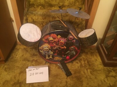 Vintage FRAGGLE ROCK Trap Drum Set Noble & Cooley USA Jim Henson TM 1984 RARE!!!