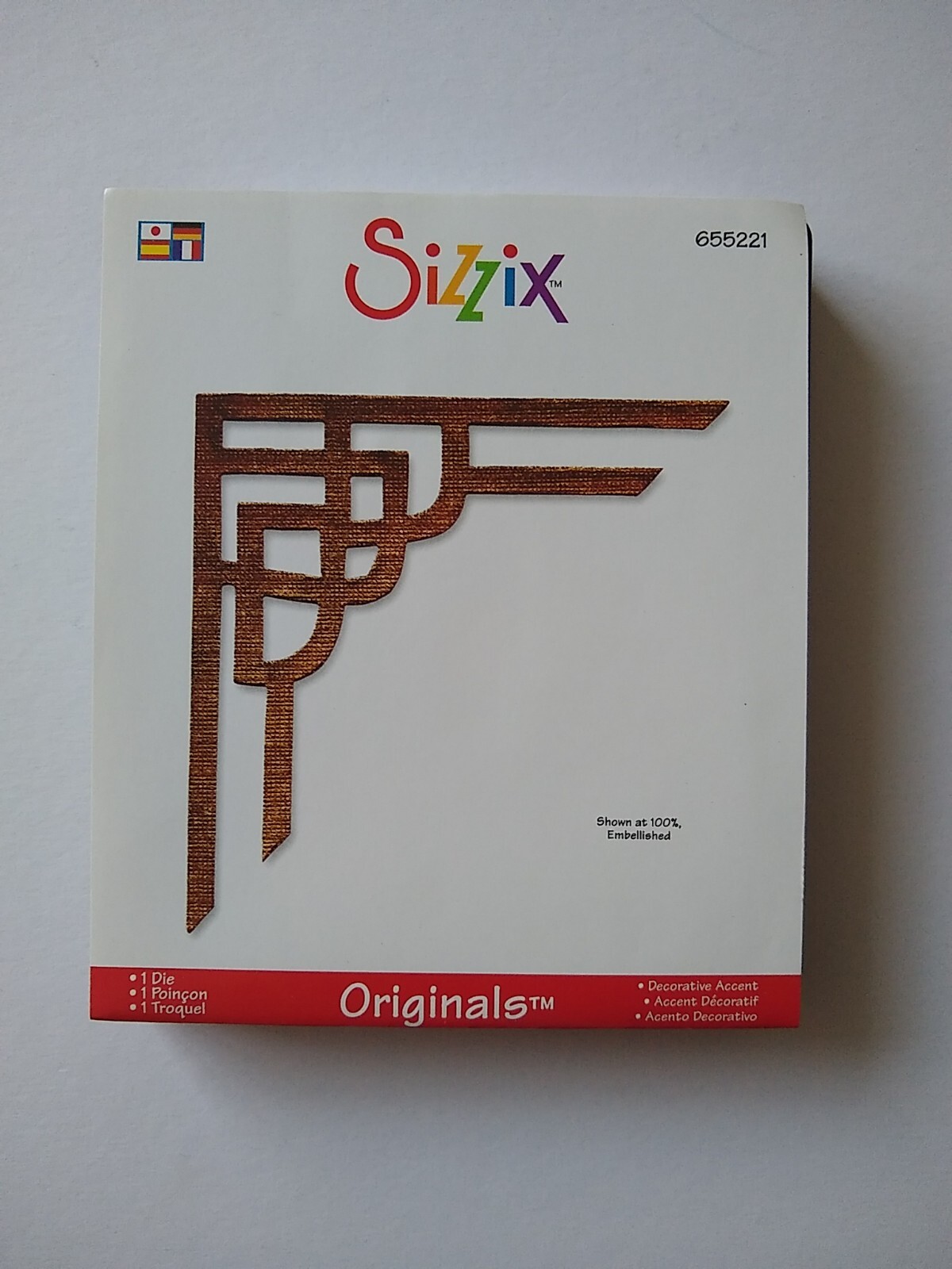 Sizzix Bigz Die Decorative Accents 655221 Decorative Corner Rare Discontinued