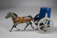 alte Blechspielzeug Kutsche - Marchesini Italy - Penny Toy / Tinplate