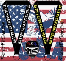 Lanyard, SET OF TWO ,Si Vis Pacem Para Bellum, Molon Labe,Don Tread On Me,2A