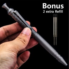 Titanium Alloy Pocket Ballpoint Pen Office Stationery Outdoor EDC Tactical Pen